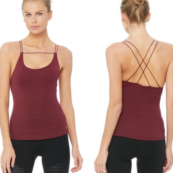 ALO Yoga Tops - Alo Yoga burgundy racerback tank top